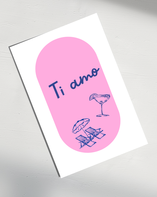 Ti Amo - Summer Holiday Valentine's Card