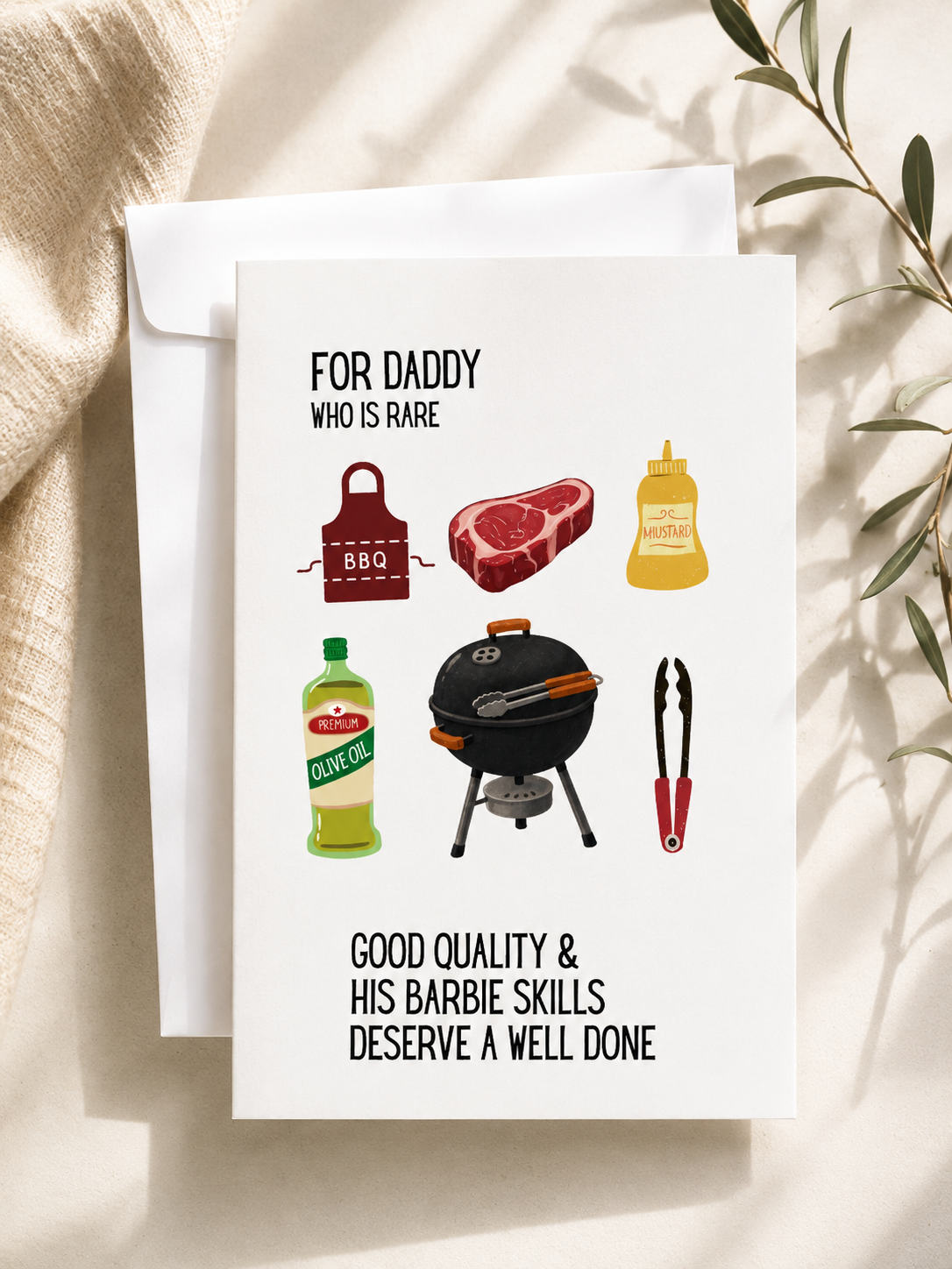 For Daddy Who Is Rare | BBQ Father's Day Card