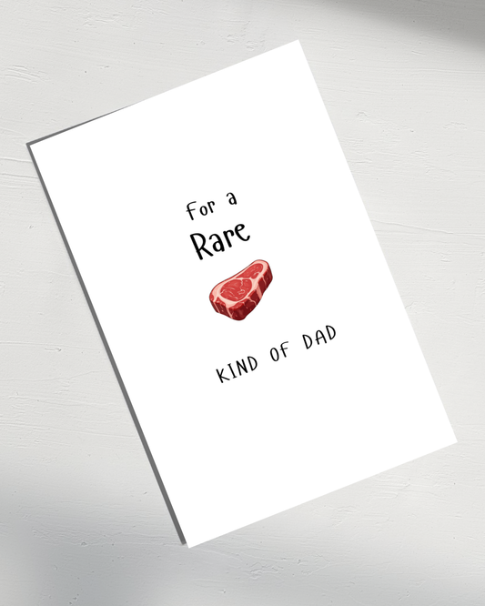 Rare Dad Fathers Day Card