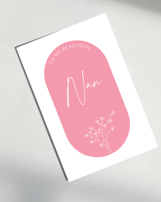 Happy Mother's Day Nan Pink English