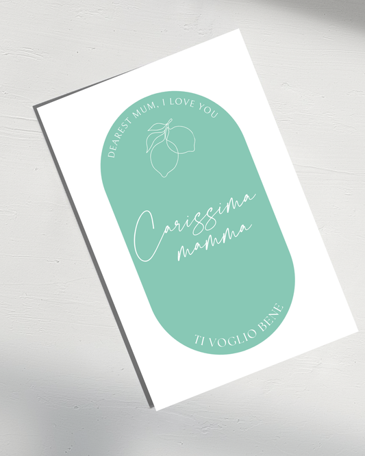 Italian Mother's Day Mama Card Green